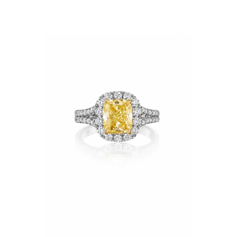 Henri Daussi Fancy Colors Engagement Ring AMDSY