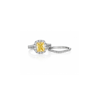 Henri Daussi Fancy Colors Engagement Ring AMDSY
