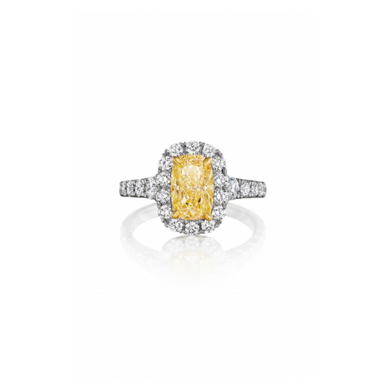 Henri Daussi Fancy Colors Engagement Ring AVY