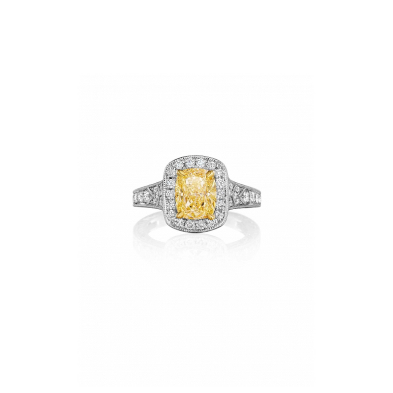 Henri Daussi Fancy Colors Engagement Ring AZPY