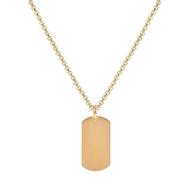 S.STEEL DOG TAG W/ CHAIN