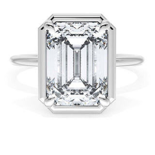 Emerald Solitaire Engagement Ring