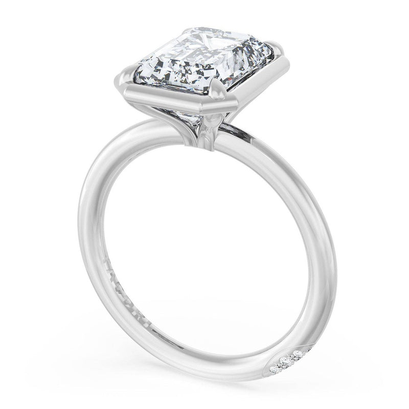 Emerald Solitaire Engagement Ring
