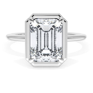 Emerald Solitaire Engagement Ring