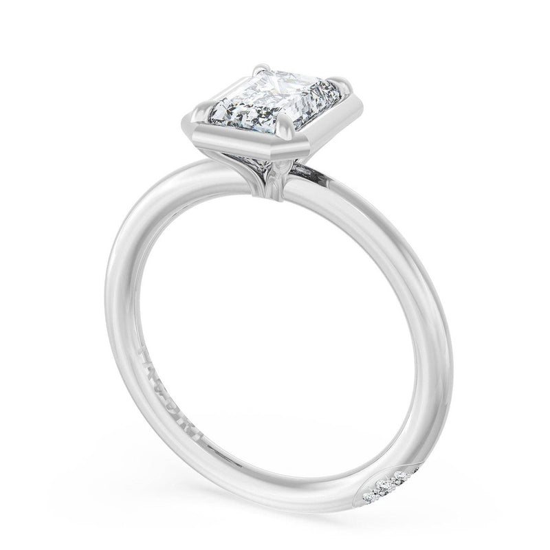 Emerald Solitaire Engagement Ring