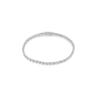 Pear Diamond Tennis Bracelet in 18k White Gold