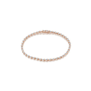 Pear Diamond Tennis Bracelet in 18k Rose Gold