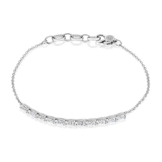 Pear Diamond Bracelet in 18kt White Gold