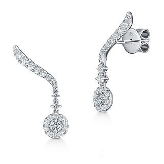 Hearts On Fire Vela Drop Earrings UU2645 : 0.80 : : 18KW : GH/VS