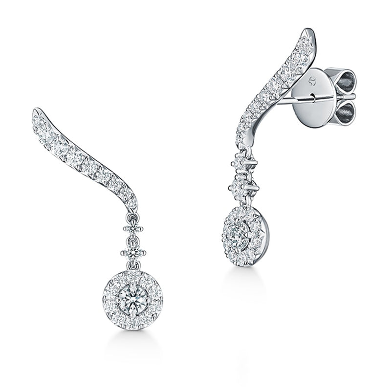 Hearts On Fire Vela Drop Earrings UU2645 : 0.80 : : 18KW : GH/VS