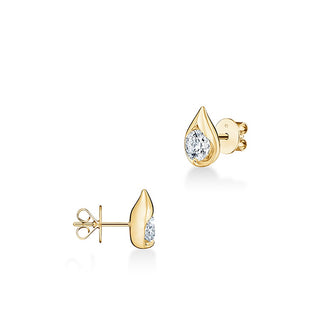 Hearts on Fire LU Droplet Studs Earrings UU2829 : 0.60 : : 18KY : IJ/VS