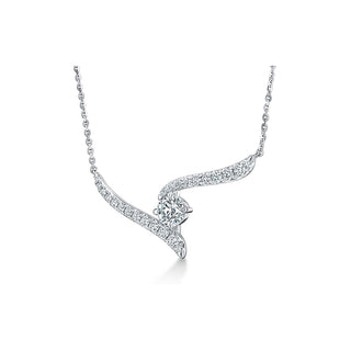 Hearts On Fire Vela Crossover Pendant UU2646 : 1.00 : 18 : 18KW : GH/VS