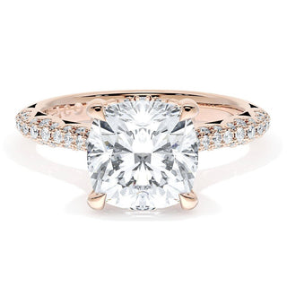 Cushion Bloom Engagement Ring