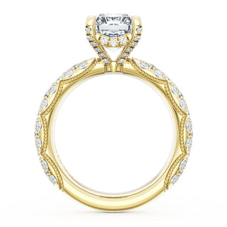 Radiant Bloom Engagement Ring