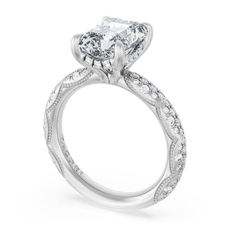 Radiant Bloom Engagement Ring