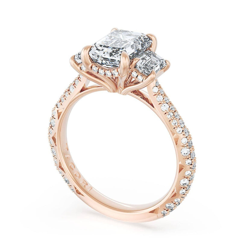 Emerald 3-Stone Engagement Ring