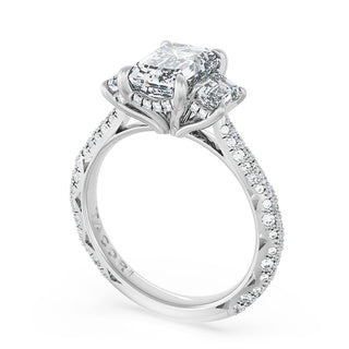 Emerald 3-Stone Engagement Ring