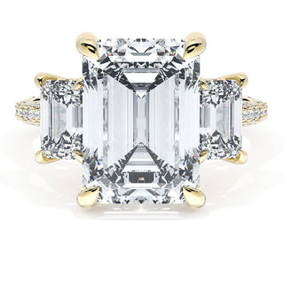 Emerald 3-Stone Engagement Ring