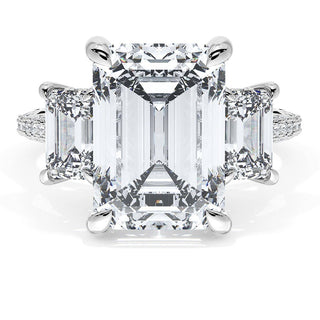 Emerald 3-Stone Engagement Ring