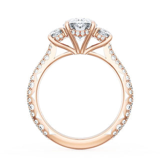 Oval 3-Stone Engagement Ring
