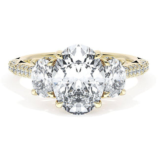 Oval 3-Stone Engagement Ring