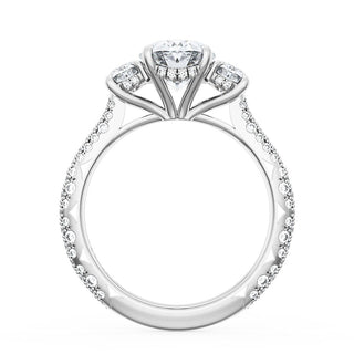Oval 3-Stone Engagement Ring