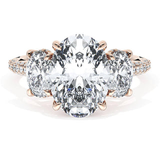 Oval 3-Stone Engagement Ring