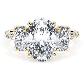 Oval 3-Stone Engagement Ring