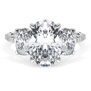 Oval 3-Stone Engagement Ring