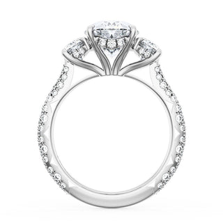 Oval 3-Stone Engagement Ring