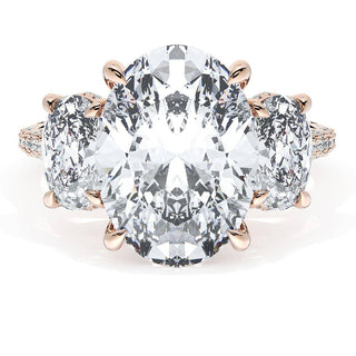 Oval 3-Stone Engagement Ring