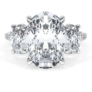 Oval 3-Stone Engagement Ring