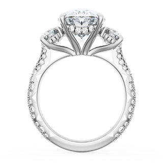 Oval 3-Stone Engagement Ring