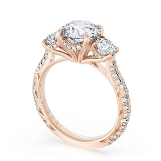 Round 3-Stone Engagement Ring