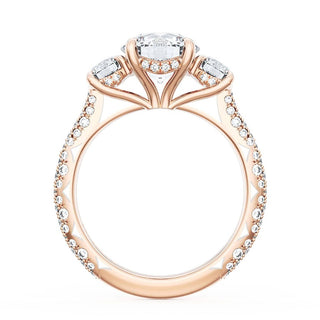 Round 3-Stone Engagement Ring