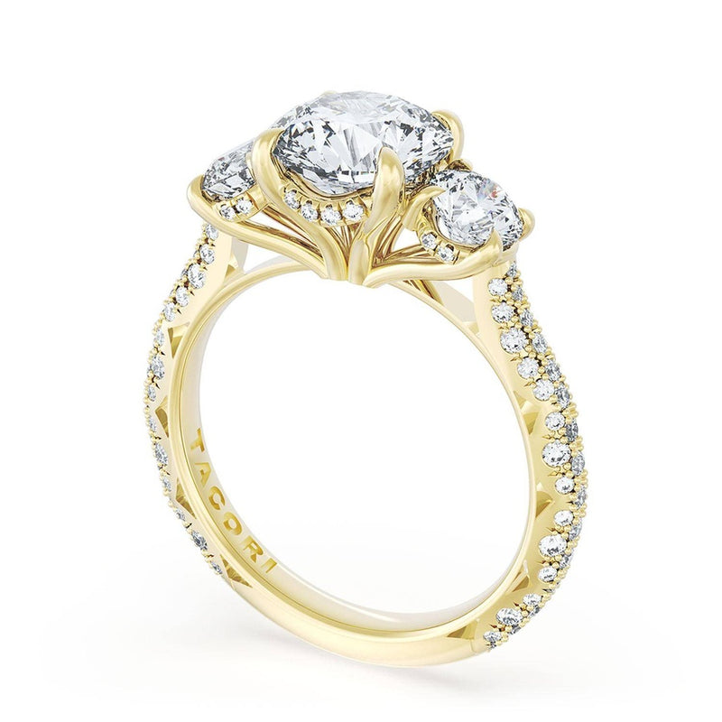 Round 3-Stone Engagement Ring