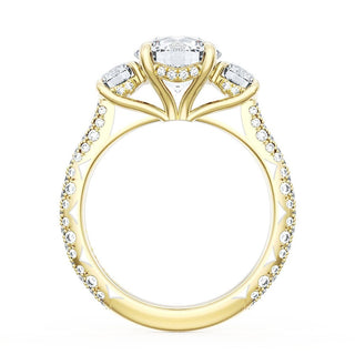 Round 3-Stone Engagement Ring