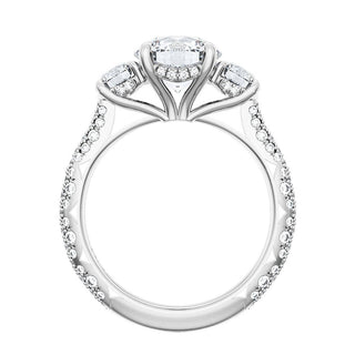 Round 3-Stone Engagement Ring
