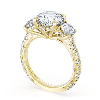 Round 3-Stone Engagement Ring
