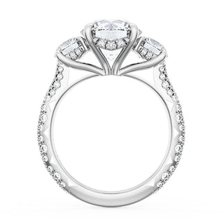 Round 3-Stone Engagement Ring