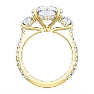 Round 3-Stone Engagement Ring