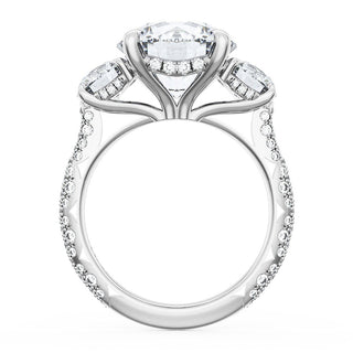 Round 3-Stone Engagement Ring