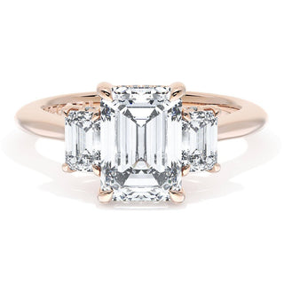 Emerald 3-Stone Engagement Ring