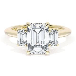 Emerald 3-Stone Engagement Ring
