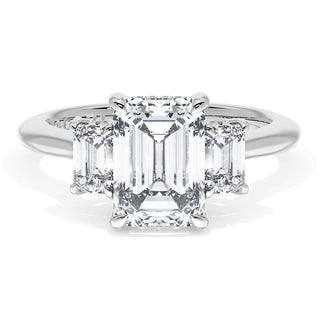 Emerald 3-Stone Engagement Ring