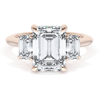 Emerald 3-Stone Engagement Ring