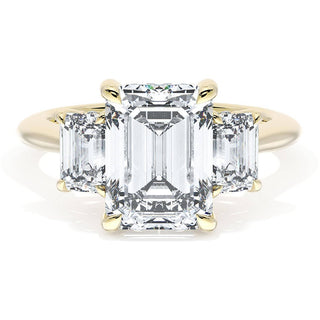 Emerald 3-Stone Engagement Ring