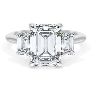 Emerald 3-Stone Engagement Ring