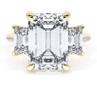 Emerald 3-Stone Engagement Ring