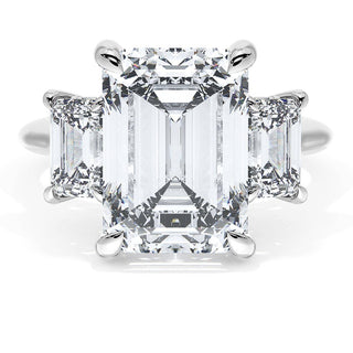 Emerald 3-Stone Engagement Ring